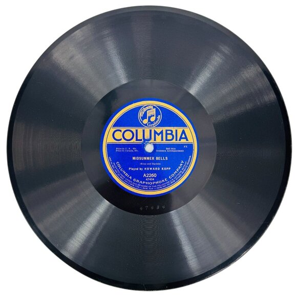 Howard Kopp Maudie Mazurka / Midsummer Bells 10in Shellac 78 RPM Columbia A2260 - Picture 3 of 4